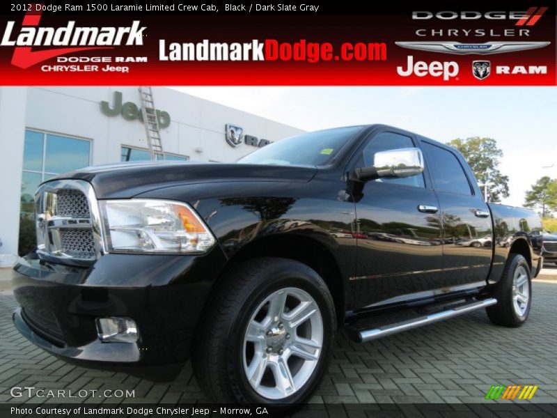 Black / Dark Slate Gray 2012 Dodge Ram 1500 Laramie Limited Crew Cab