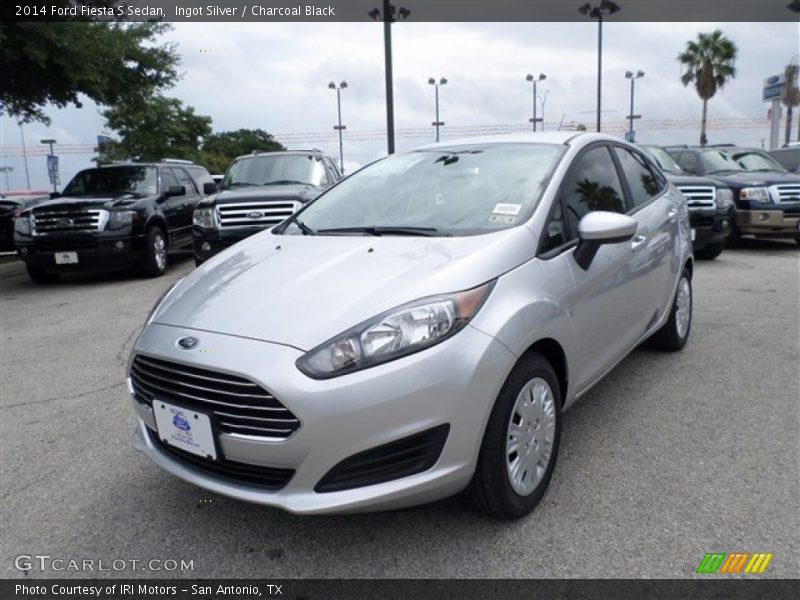 Ingot Silver / Charcoal Black 2014 Ford Fiesta S Sedan