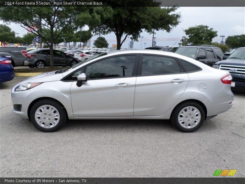 Ingot Silver / Charcoal Black 2014 Ford Fiesta S Sedan