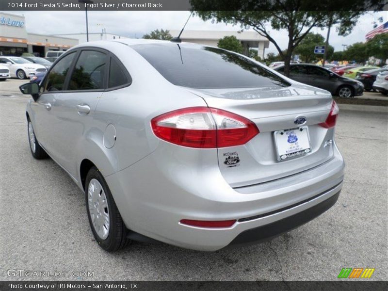 Ingot Silver / Charcoal Black 2014 Ford Fiesta S Sedan
