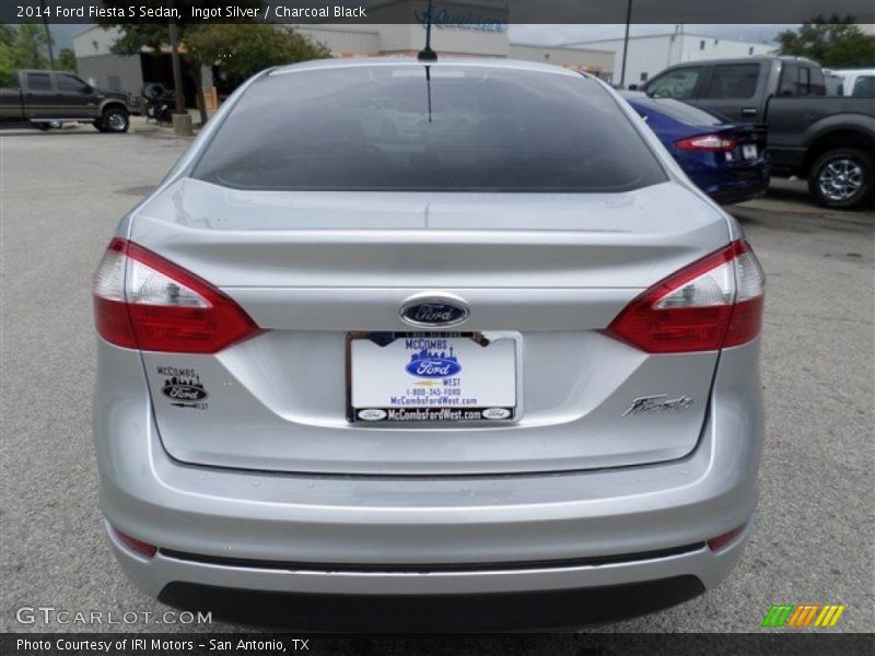 Ingot Silver / Charcoal Black 2014 Ford Fiesta S Sedan