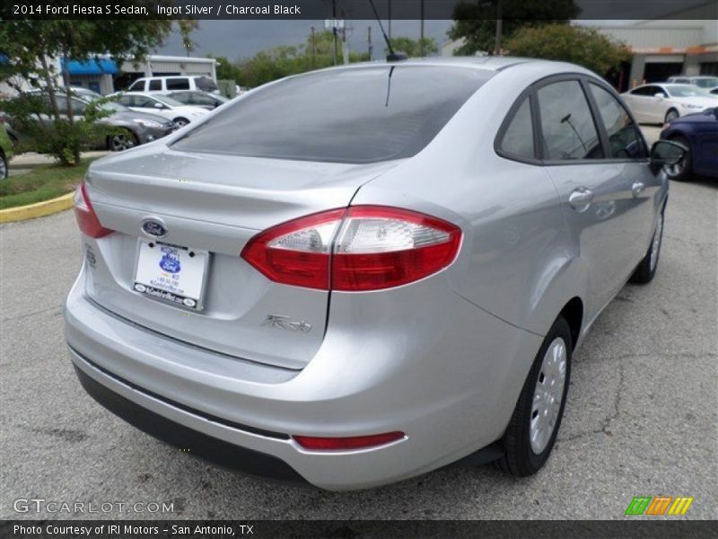 Ingot Silver / Charcoal Black 2014 Ford Fiesta S Sedan