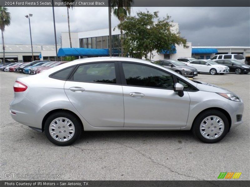 Ingot Silver / Charcoal Black 2014 Ford Fiesta S Sedan