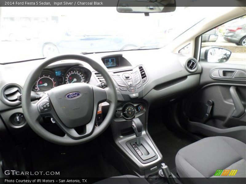 Ingot Silver / Charcoal Black 2014 Ford Fiesta S Sedan