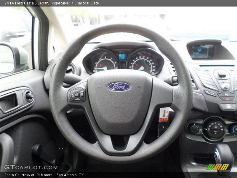 Ingot Silver / Charcoal Black 2014 Ford Fiesta S Sedan