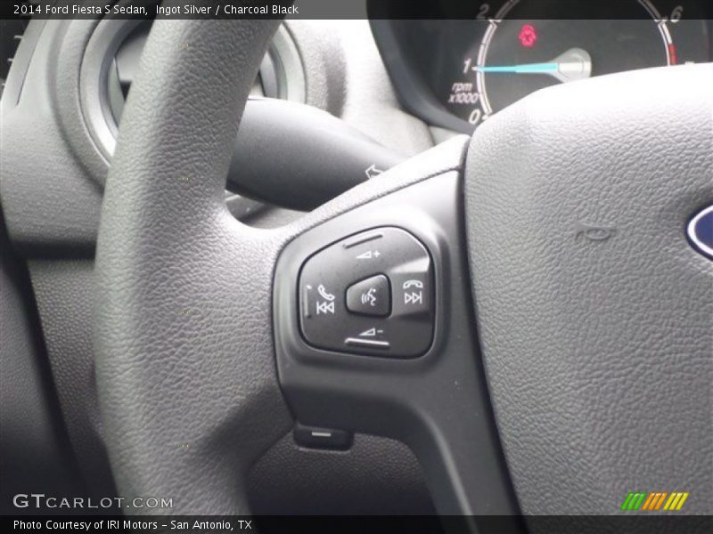 Ingot Silver / Charcoal Black 2014 Ford Fiesta S Sedan
