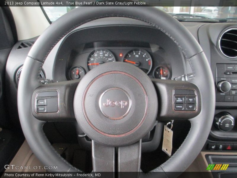 True Blue Pearl / Dark Slate Gray/Light Pebble 2013 Jeep Compass Latitude 4x4