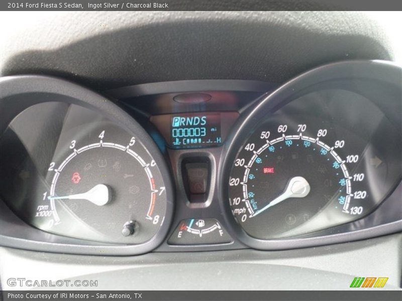 Ingot Silver / Charcoal Black 2014 Ford Fiesta S Sedan