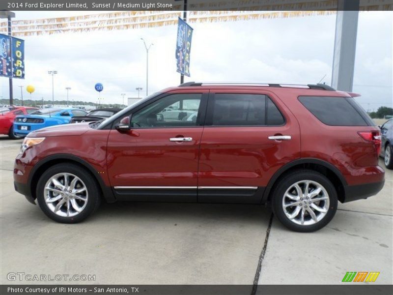 Sunset / Medium Light Stone 2014 Ford Explorer Limited