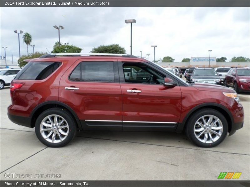Sunset / Medium Light Stone 2014 Ford Explorer Limited