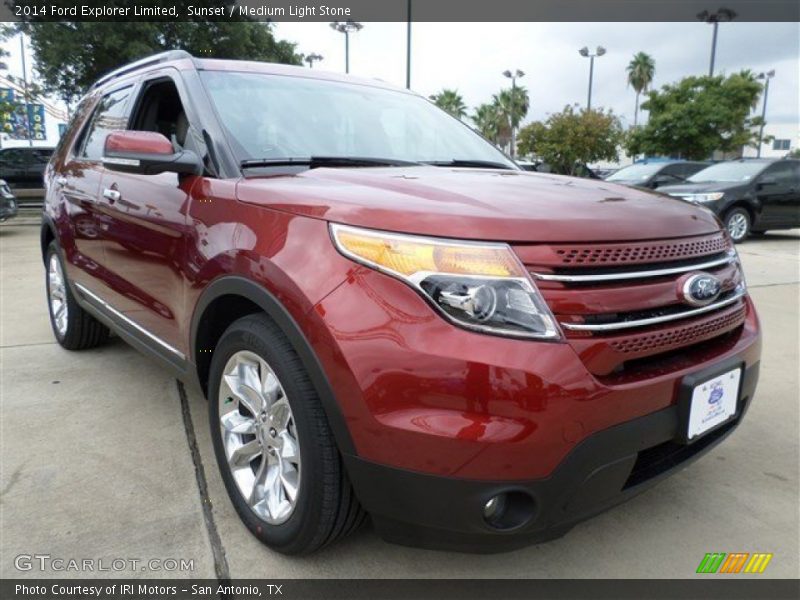 Sunset / Medium Light Stone 2014 Ford Explorer Limited