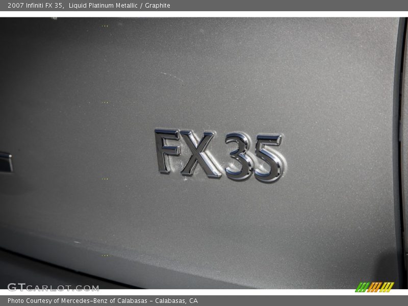Liquid Platinum Metallic / Graphite 2007 Infiniti FX 35