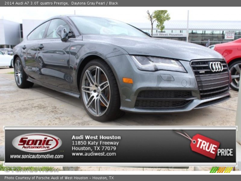 Daytona Gray Pearl / Black 2014 Audi A7 3.0T quattro Prestige