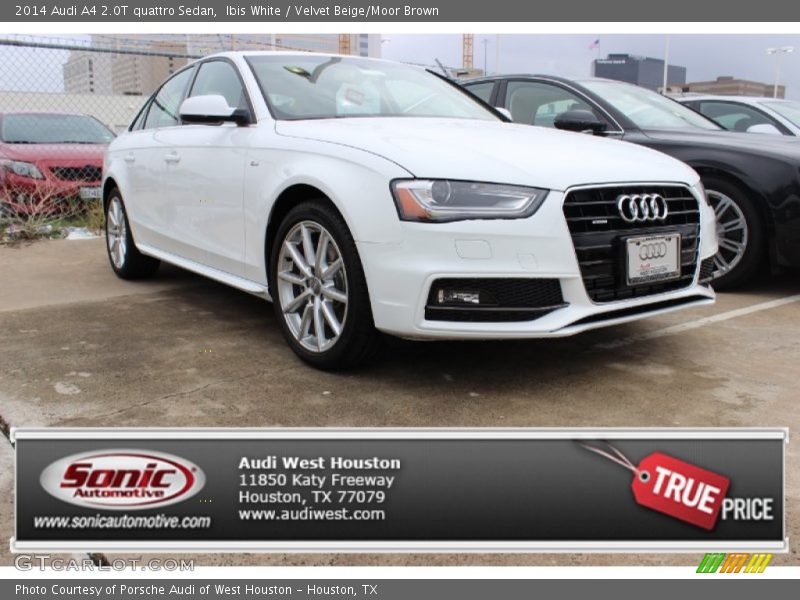 Ibis White / Velvet Beige/Moor Brown 2014 Audi A4 2.0T quattro Sedan