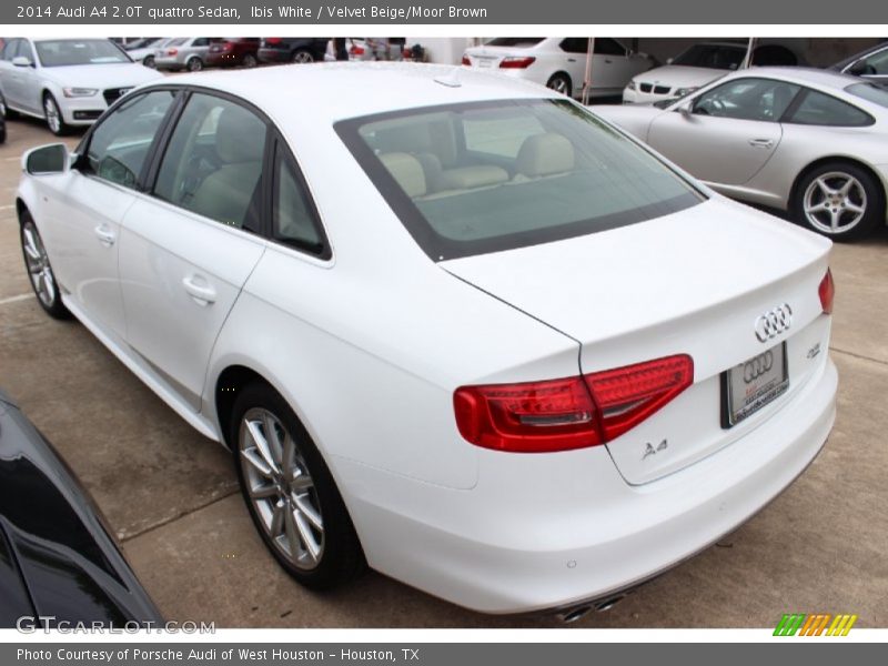 Ibis White / Velvet Beige/Moor Brown 2014 Audi A4 2.0T quattro Sedan