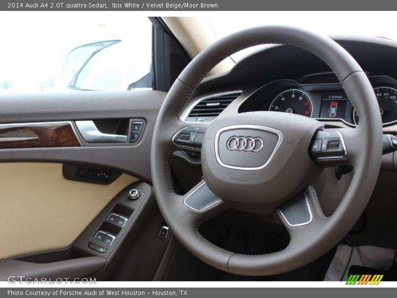 Ibis White / Velvet Beige/Moor Brown 2014 Audi A4 2.0T quattro Sedan