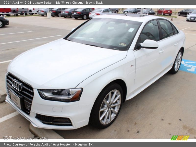 Ibis White / Chestnut Brown/Black 2014 Audi A4 2.0T quattro Sedan