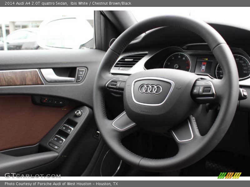 Ibis White / Chestnut Brown/Black 2014 Audi A4 2.0T quattro Sedan