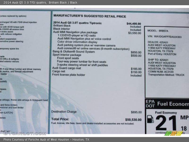 Brilliant Black / Black 2014 Audi Q5 3.0 TFSI quattro
