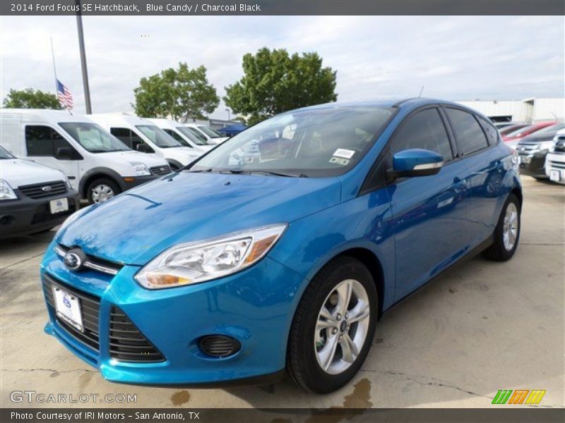 Blue Candy / Charcoal Black 2014 Ford Focus SE Hatchback