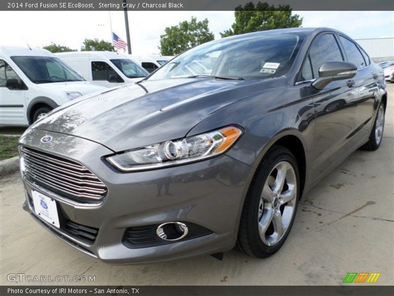 Sterling Gray / Charcoal Black 2014 Ford Fusion SE EcoBoost