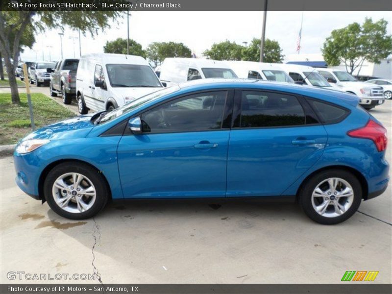 Blue Candy / Charcoal Black 2014 Ford Focus SE Hatchback
