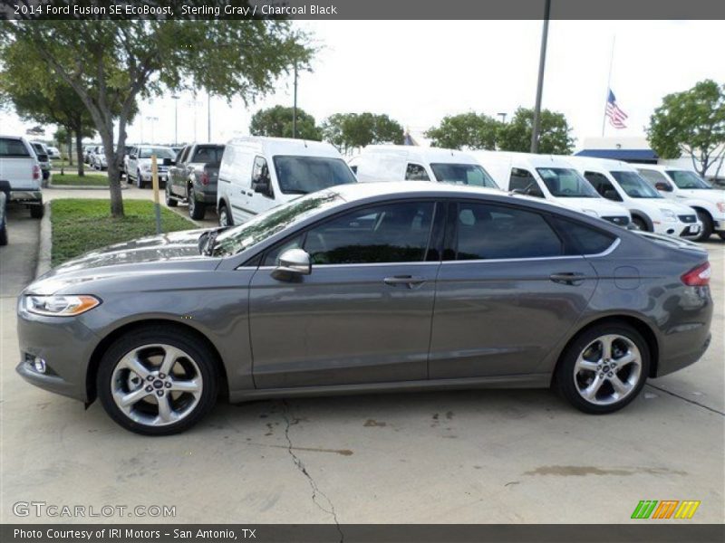 Sterling Gray / Charcoal Black 2014 Ford Fusion SE EcoBoost