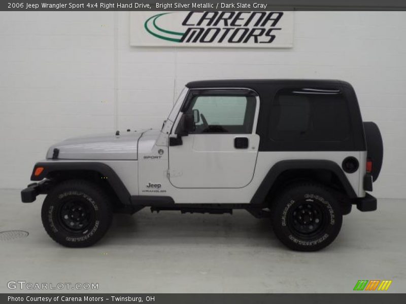 Bright Silver Metallic / Dark Slate Gray 2006 Jeep Wrangler Sport 4x4 Right Hand Drive