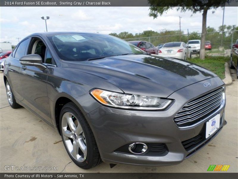 Sterling Gray / Charcoal Black 2014 Ford Fusion SE EcoBoost