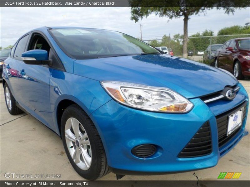 Blue Candy / Charcoal Black 2014 Ford Focus SE Hatchback