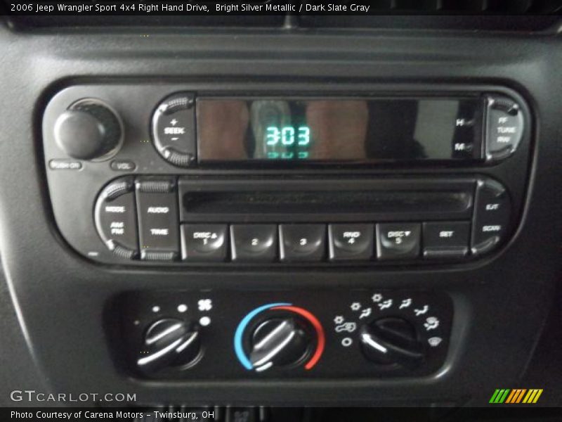 Controls of 2006 Wrangler Sport 4x4 Right Hand Drive