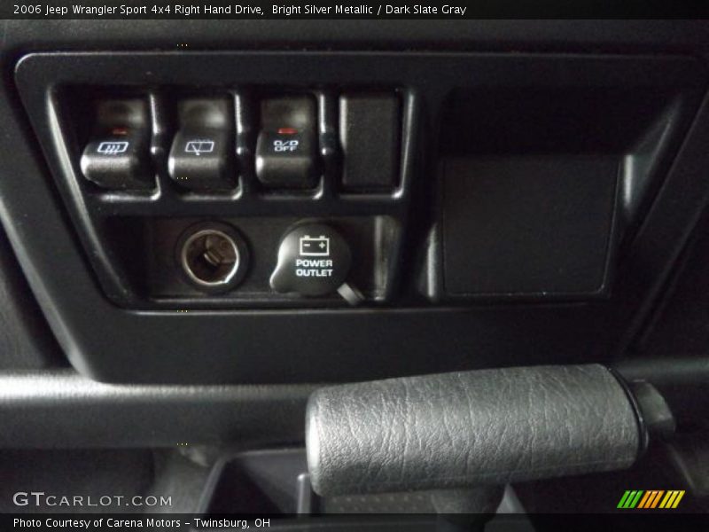 Controls of 2006 Wrangler Sport 4x4 Right Hand Drive