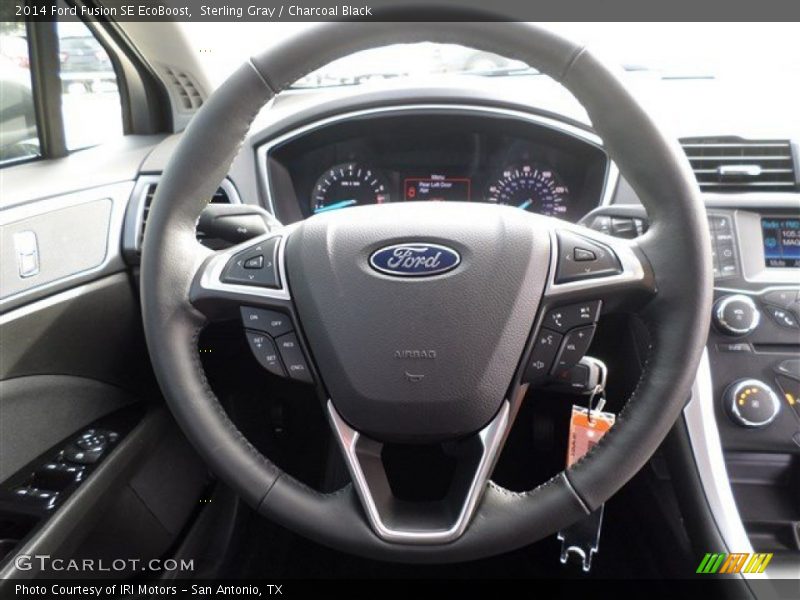 Sterling Gray / Charcoal Black 2014 Ford Fusion SE EcoBoost