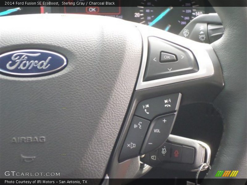 Sterling Gray / Charcoal Black 2014 Ford Fusion SE EcoBoost