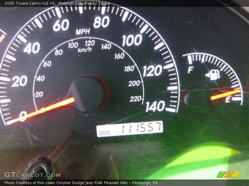 Phantom Gray Pearl / Taupe 2005 Toyota Camry XLE V6