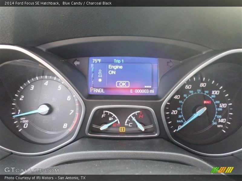 Blue Candy / Charcoal Black 2014 Ford Focus SE Hatchback