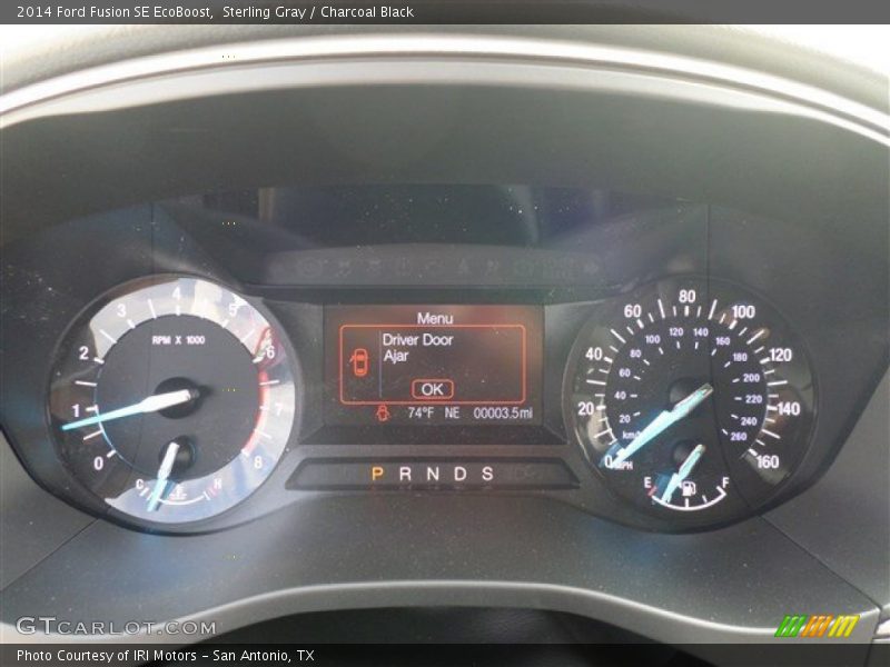 Sterling Gray / Charcoal Black 2014 Ford Fusion SE EcoBoost