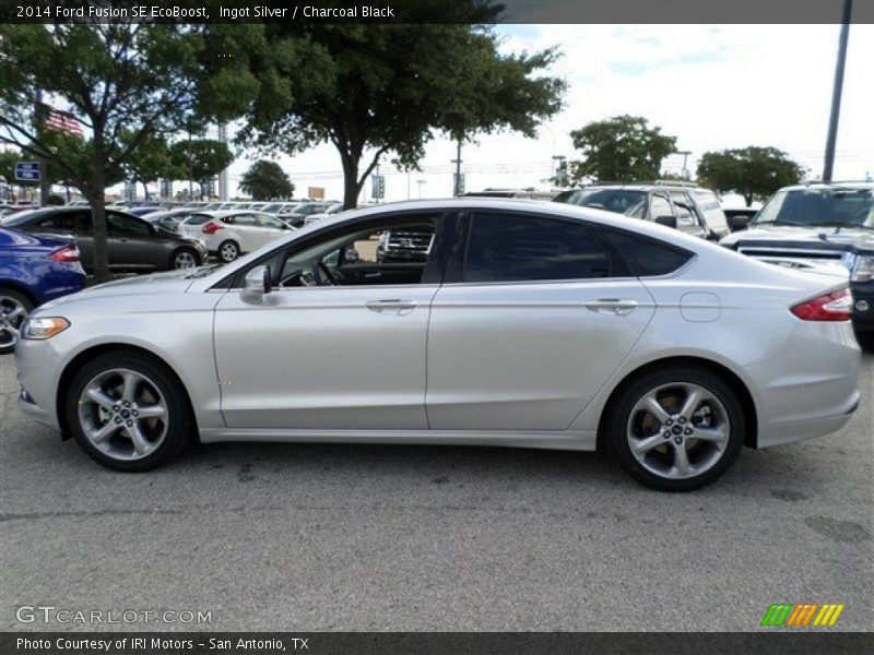 Ingot Silver / Charcoal Black 2014 Ford Fusion SE EcoBoost