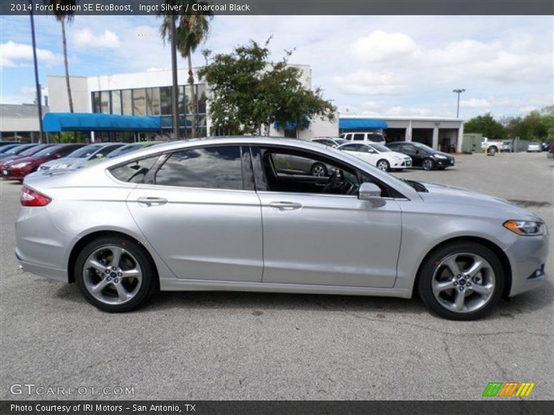 Ingot Silver / Charcoal Black 2014 Ford Fusion SE EcoBoost