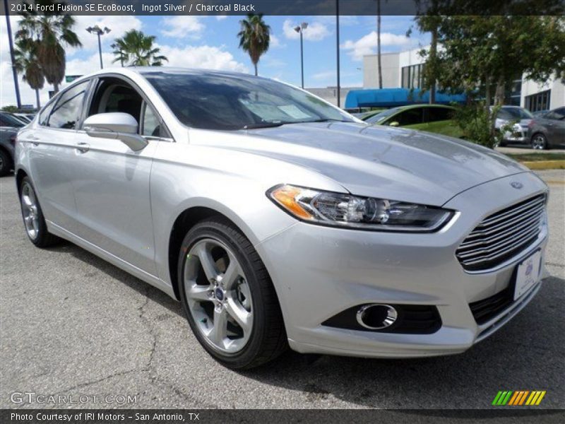 Ingot Silver / Charcoal Black 2014 Ford Fusion SE EcoBoost