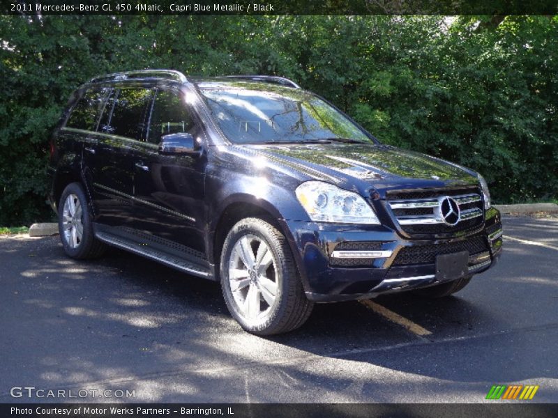 Capri Blue Metallic / Black 2011 Mercedes-Benz GL 450 4Matic
