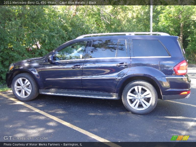 Capri Blue Metallic / Black 2011 Mercedes-Benz GL 450 4Matic