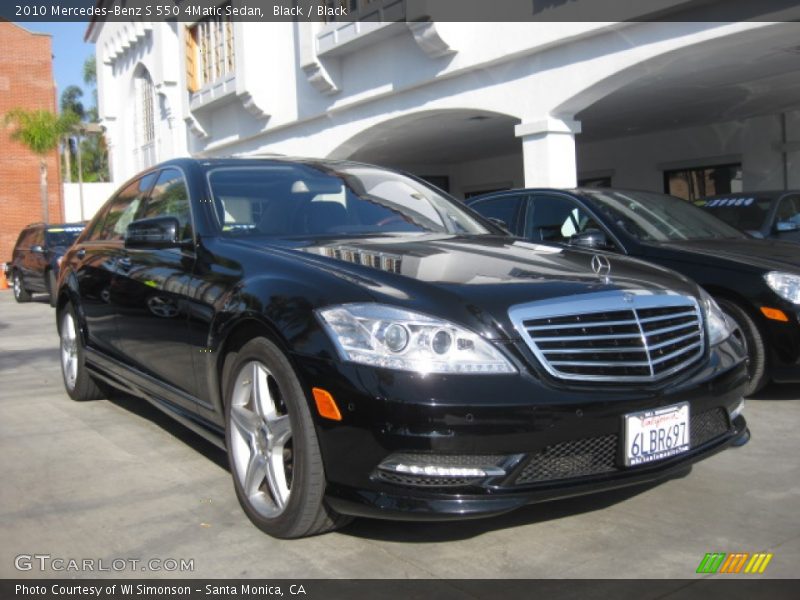 Black / Black 2010 Mercedes-Benz S 550 4Matic Sedan