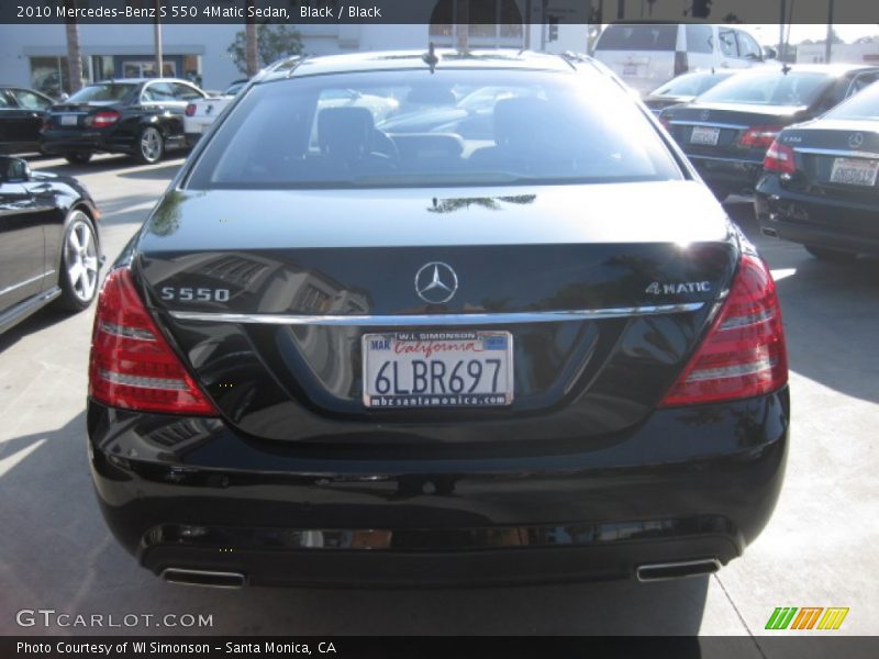 Black / Black 2010 Mercedes-Benz S 550 4Matic Sedan