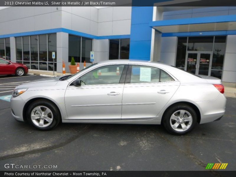 Silver Ice Metallic / Jet Black/Titanium 2013 Chevrolet Malibu LS