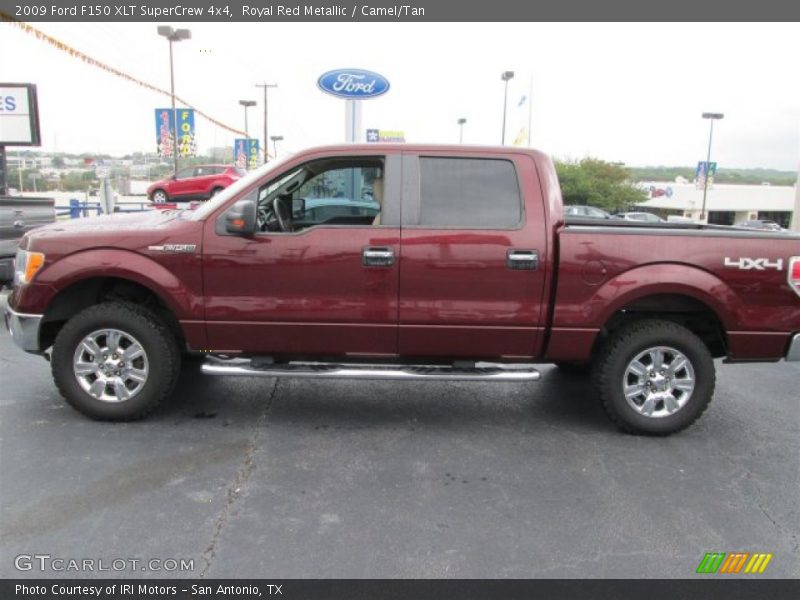 Royal Red Metallic / Camel/Tan 2009 Ford F150 XLT SuperCrew 4x4