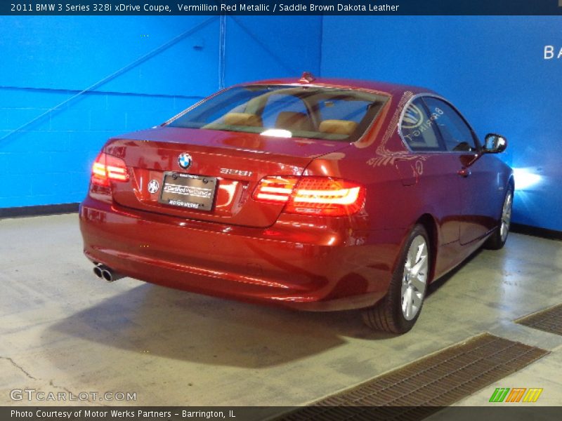 Vermillion Red Metallic / Saddle Brown Dakota Leather 2011 BMW 3 Series 328i xDrive Coupe