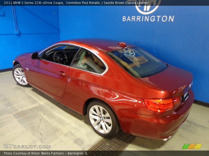 Vermillion Red Metallic / Saddle Brown Dakota Leather 2011 BMW 3 Series 328i xDrive Coupe