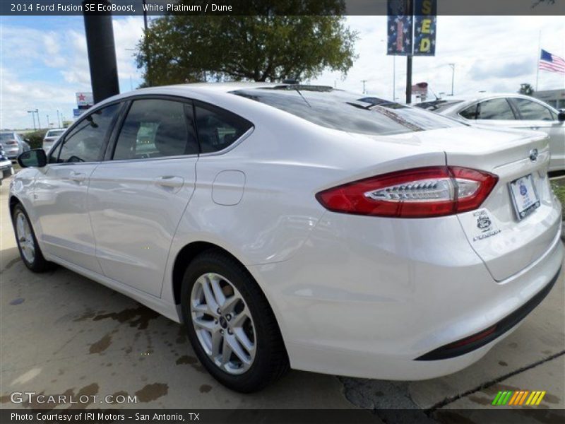 White Platinum / Dune 2014 Ford Fusion SE EcoBoost