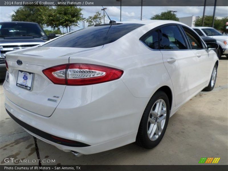 White Platinum / Dune 2014 Ford Fusion SE EcoBoost